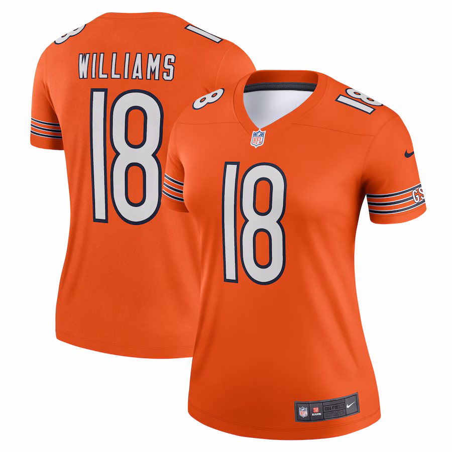 Women's Chicago Bears Caleb Williams Nike Orange Alternate Legend Player Performance Top - Puhuasuan