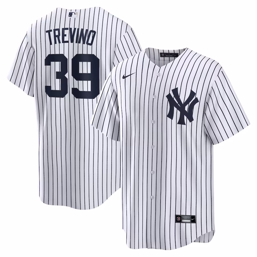 Men's New York Yankees Jose Trevino Nike White Home  Replica Player Jersey - Puhuasuan