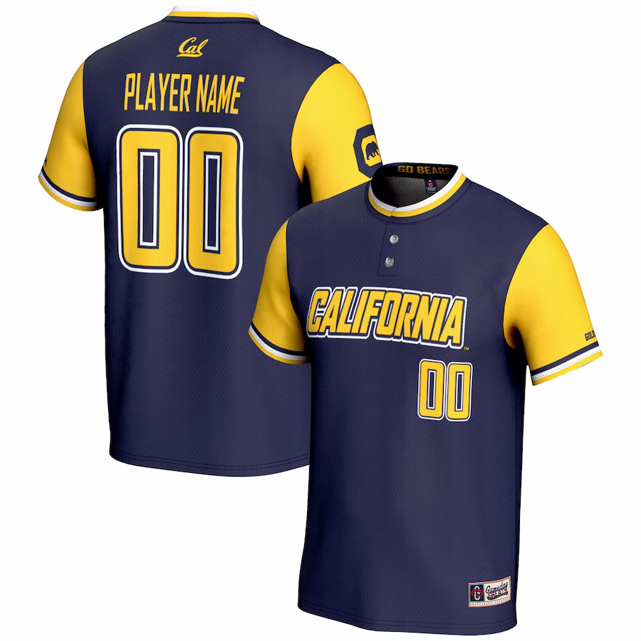 Cal Bears GameDay Greats NIL Pick-A-Player Lightweight Softball Jersey - Navy - Puhuasuan