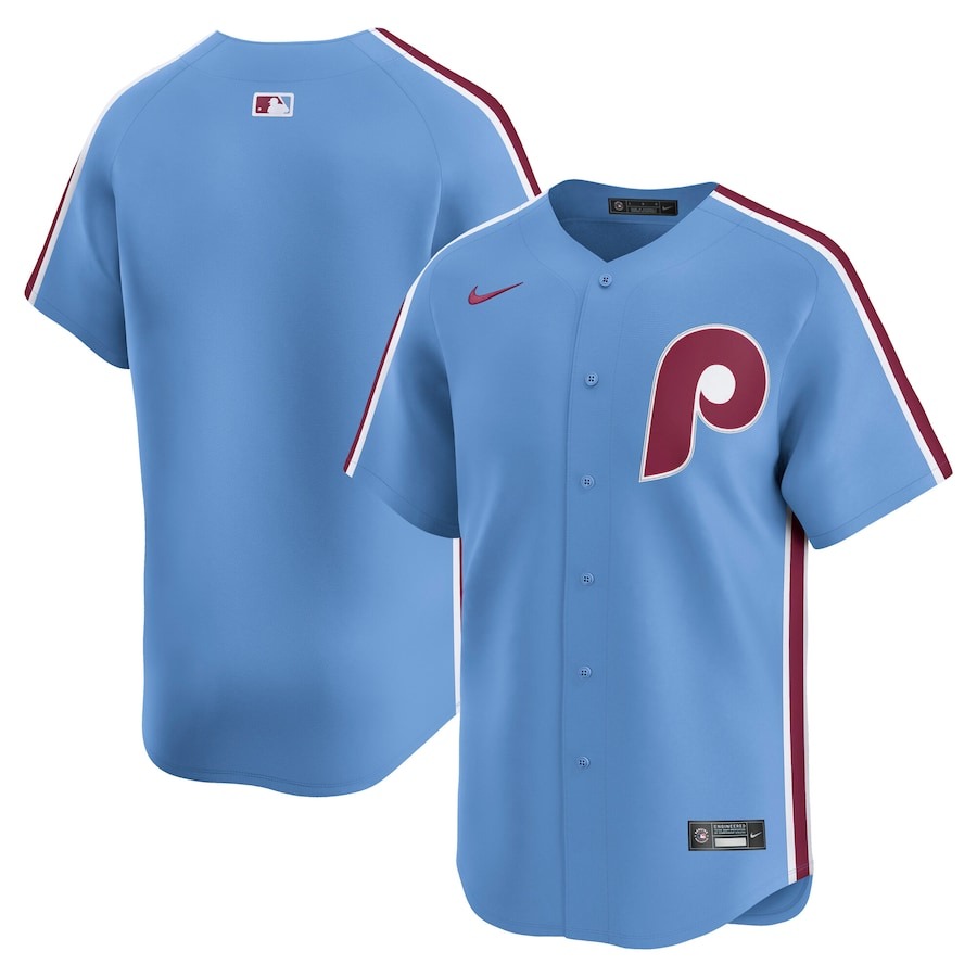 Men's Philadelphia Phillies  Nike Light Blue  Alternate Limited Jersey - Puhuasuan