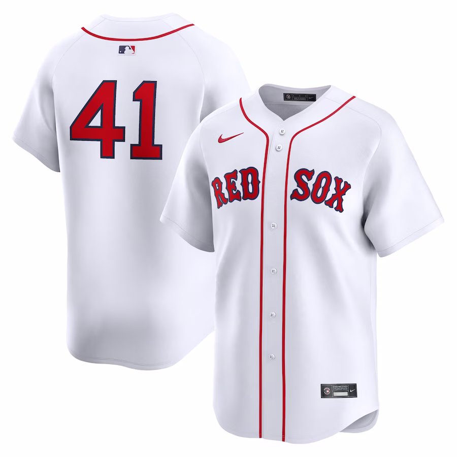 Men's Boston Red Sox Chris Sale Nike White Home Limited Player Jersey - Puhuasuan