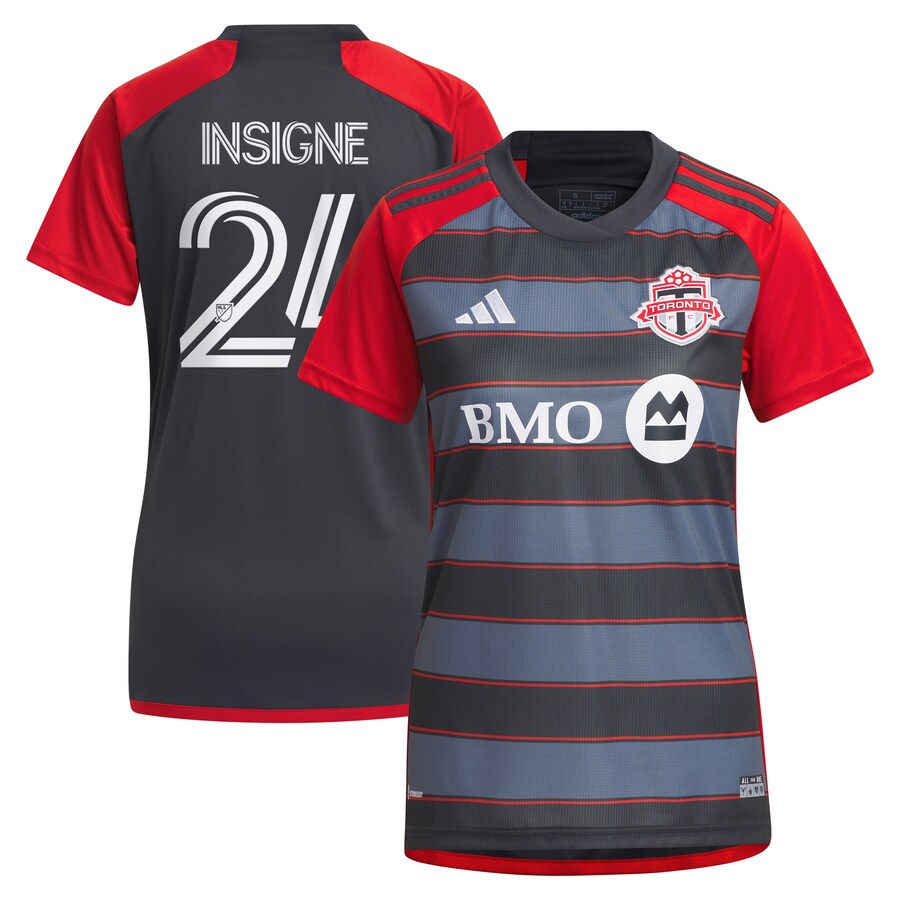 Women's Toronto FC Lorenzo Insigne adidas Gray 2023 Club Kit Replica Player Jersey - Puhuasuan