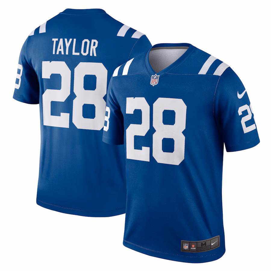 Men's Indianapolis Colts Jonathan Taylor Nike Royal Team Legend Player Performance Top - Puhuasuan