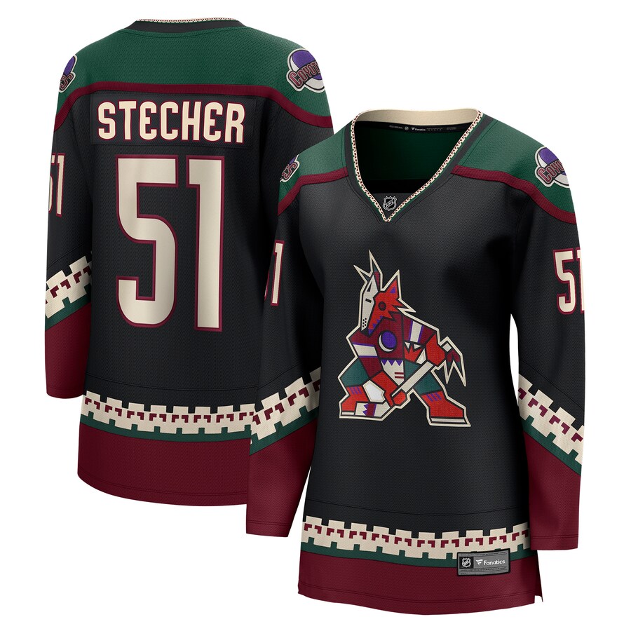 Women's Arizona Coyotes Troy Stecher Fanatics Branded Black Home Breakaway Player Jersey - Puhuasuan