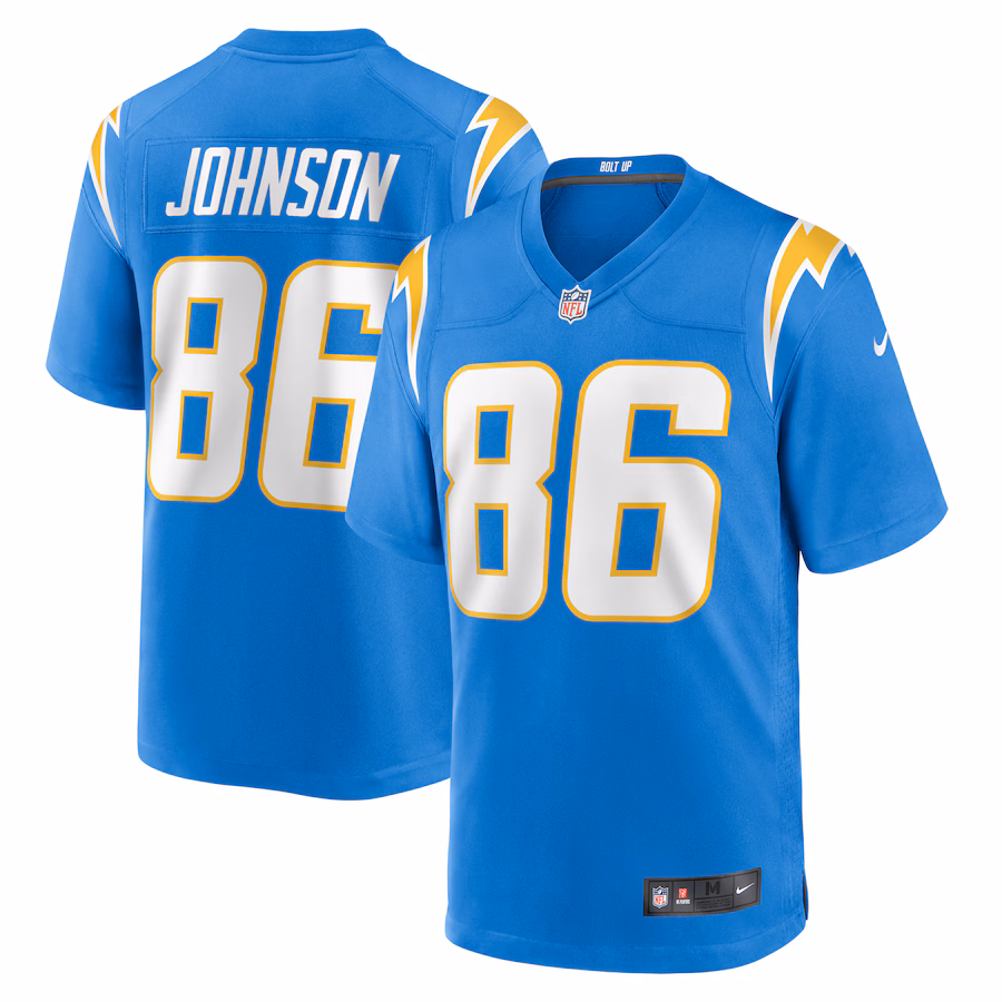 Men's Los Angeles Chargers Cornelius Johnson Nike  Powder Blue Team Game Jersey - Puhuasuan