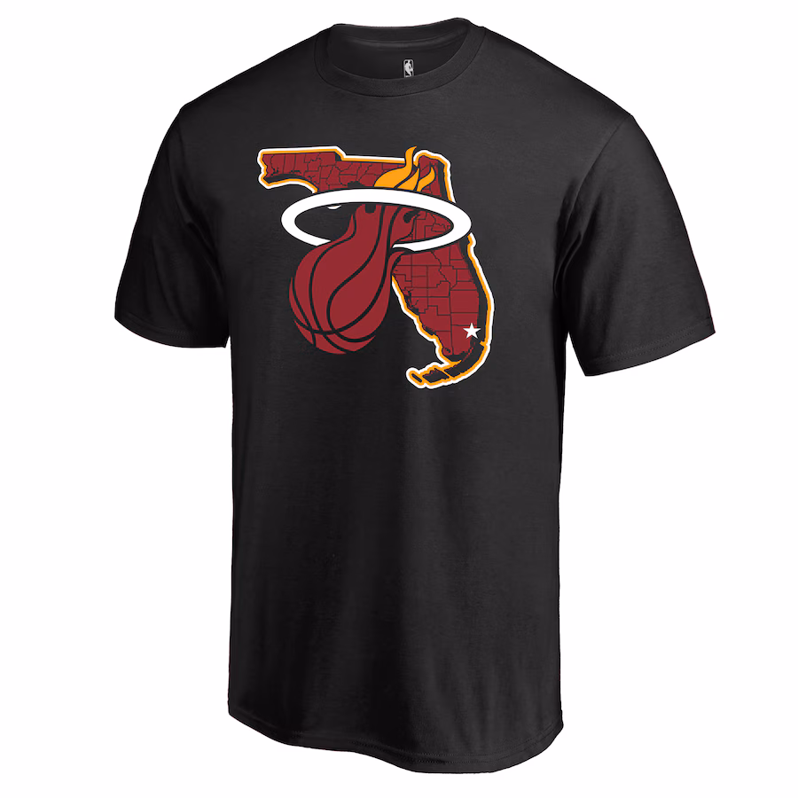 Men's Miami Heat Black Sunshine State Hometown Collection T-Shirt - Puhuasuan