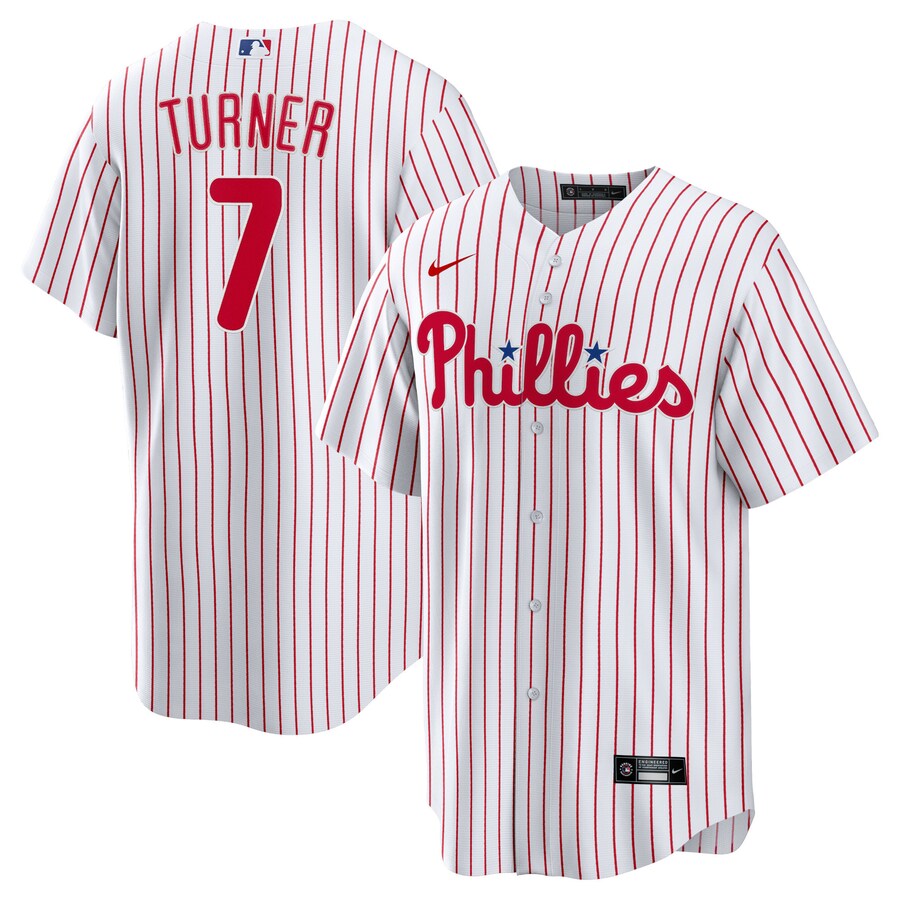 Youth Philadelphia Phillies Trea Turner Nike White Alternate Replica Player Jersey - Puhuasuan