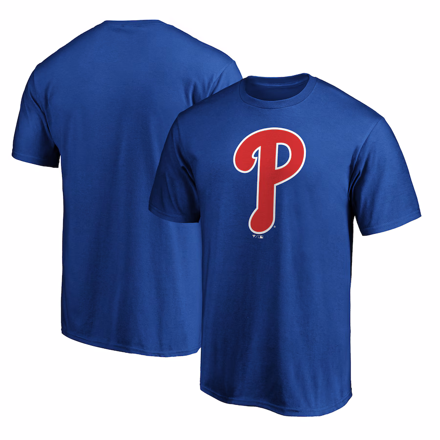 Men's Philadelphia Phillies Royal Secondary Color Primary Logo T-Shirt - Puhuasuan