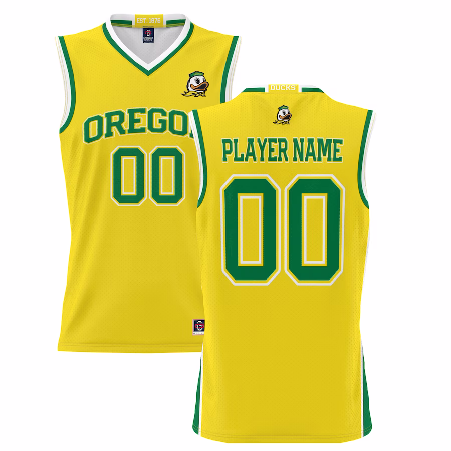Oregon Ducks GameDay Greats Unisex  Lightweight NIL Pick-A-Player Basketball Jersey - Yellow - Puhuasuan