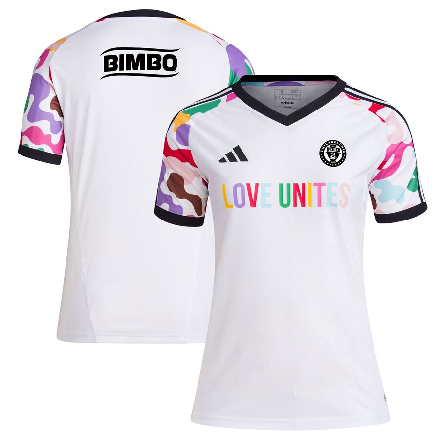 Women's Philadelphia Union adidas White 2023 Pride Pre-Match Top - Puhuasuan