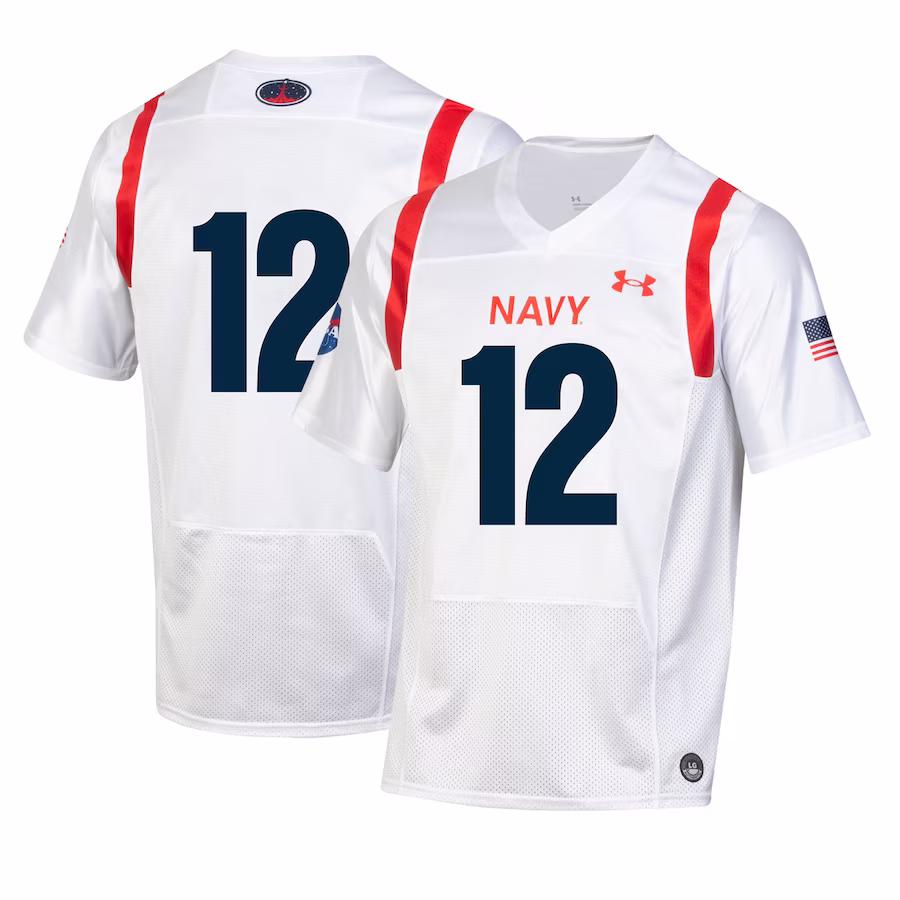 Navy Midshipmen Under Armour Youth 2022 Special Games Replica Jersey - White - Puhuasuan