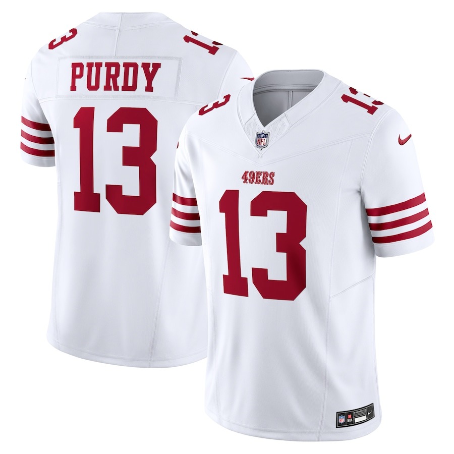 Men's San Francisco 49ers Brock Purdy Nike White Vapor F.U.S.E. Limited Jersey - Puhuasuan