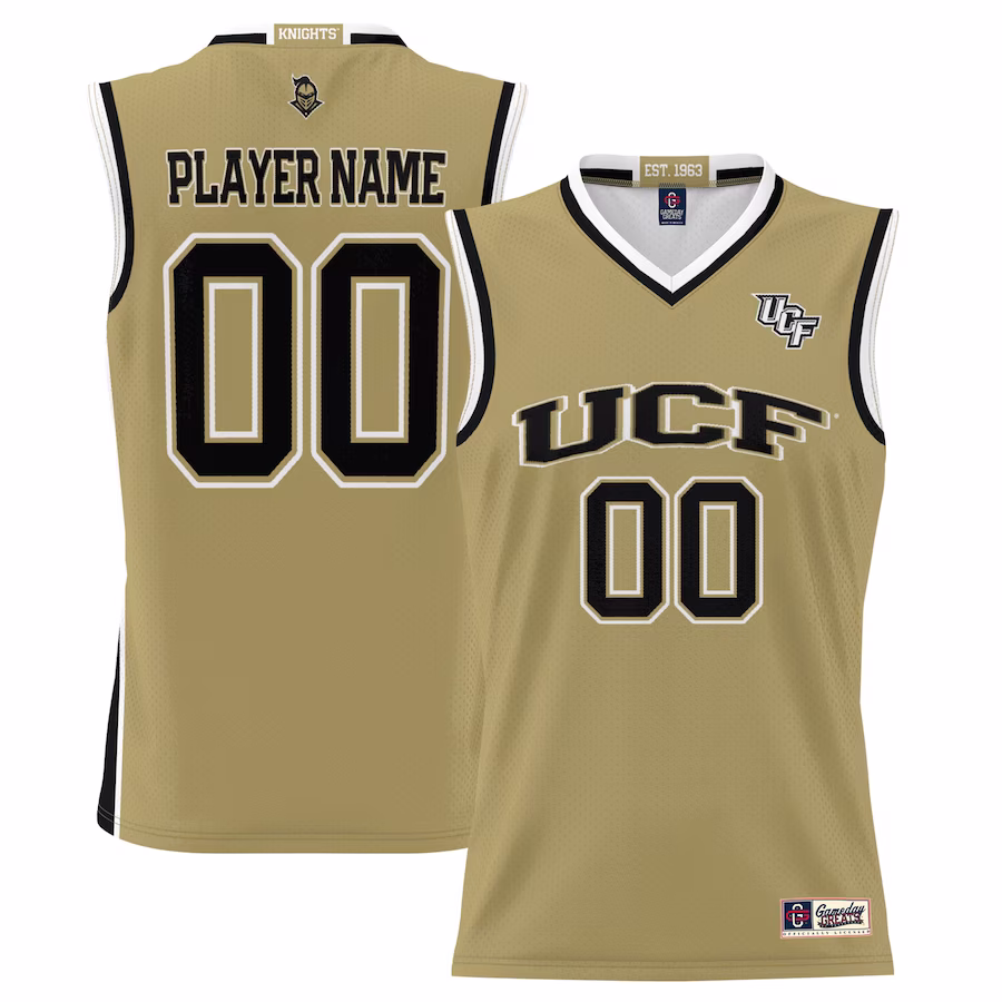 UCF Knights GameDay Greats Youth NIL Pick-A-Player Lightweight Basketball Jersey - Gold - Puhuasuan