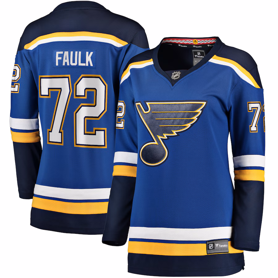Women's St. Louis Blues Justin Faulk Fanatics Blue Home Breakaway Player Jersey - Puhuasuan