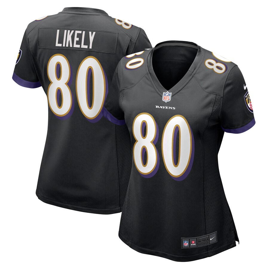 Women's Baltimore Ravens Isaiah Likely Nike Black Alternate Game Jersey - Puhuasuan