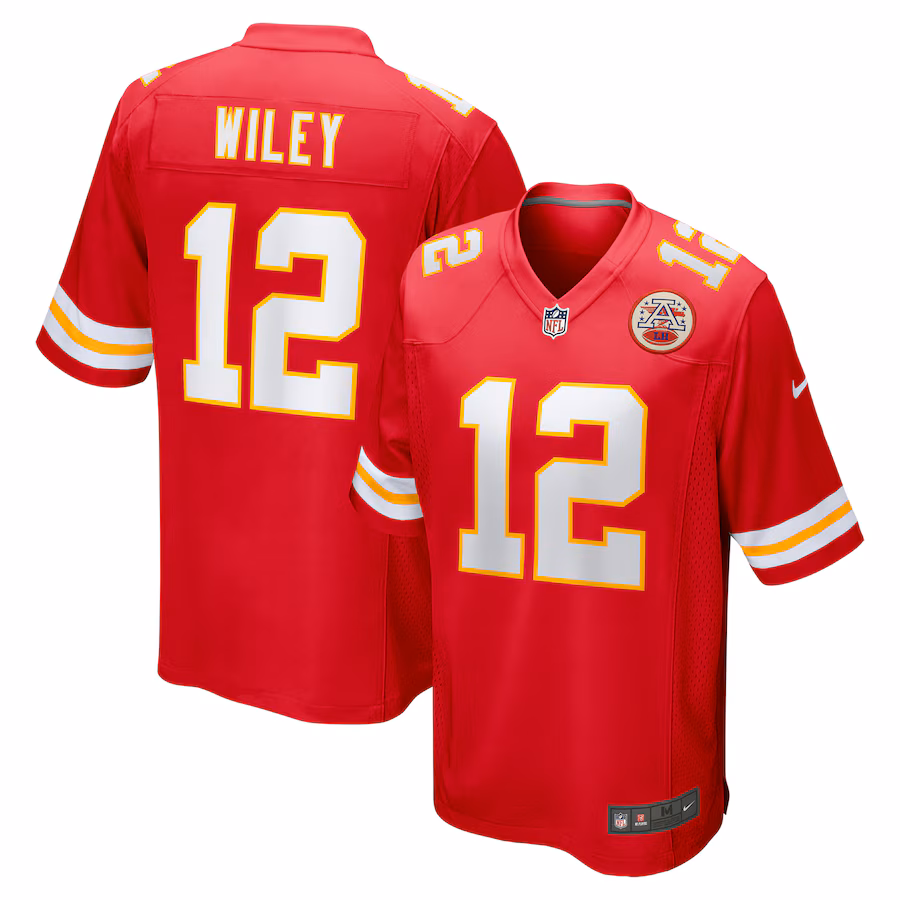 Men's Kansas City Chiefs Jared Wiley Nike Red Game Jersey - Puhuasuan