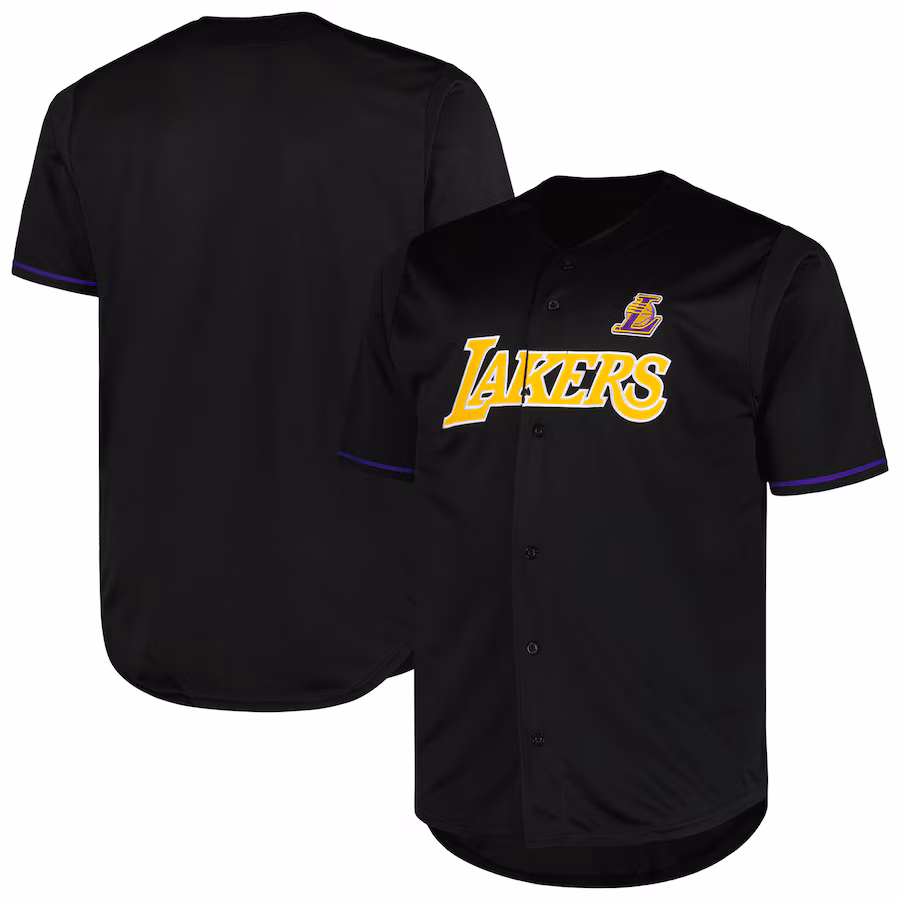 Men's Los Angeles Lakers Profile Black Big & Tall Pop Jersey - Puhuasuan