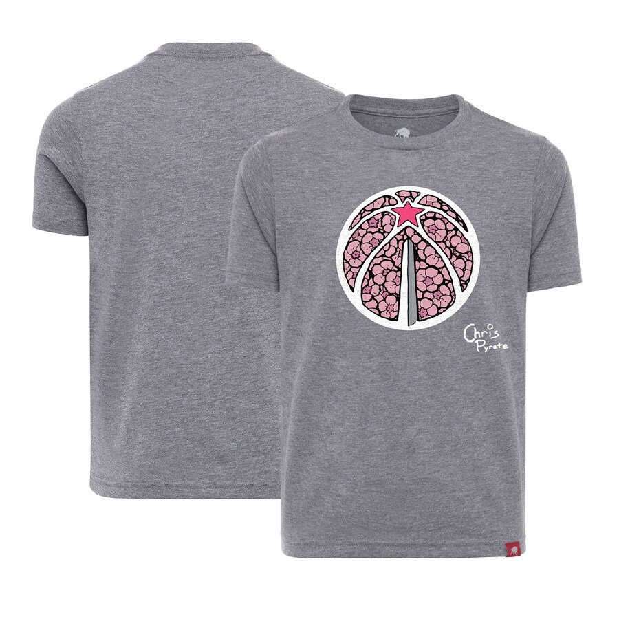 Youth Washington Wizards Sportiqe Heather Gray 2022/23 Wizards x Chris Pyrate City Edition T-Shirt - Puhuasuan