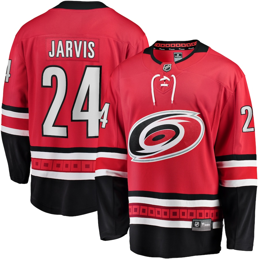 Men's Carolina Hurricanes Seth Jarvis Fanatics Red Alternate Breakaway Player Jersey - Puhuasuan