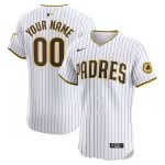 Men's San Diego Padres Nike White Home Elite Custom Jersey - Puhuasuan