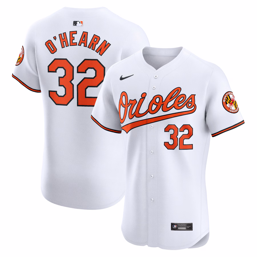 Men's Baltimore Orioles Ryan O'Hearn Nike White Home Elite Player Jersey - Puhuasuan