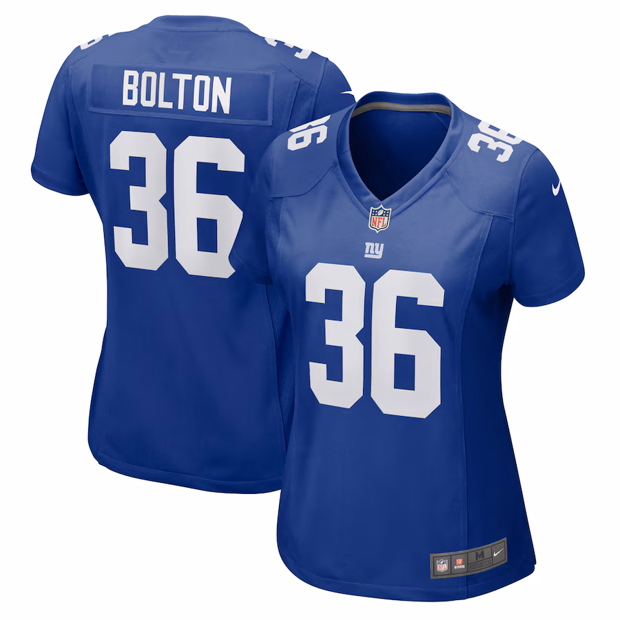 Women's New York Giants Curtis Bolton Nike Royal Game Jersey - Puhuasuan