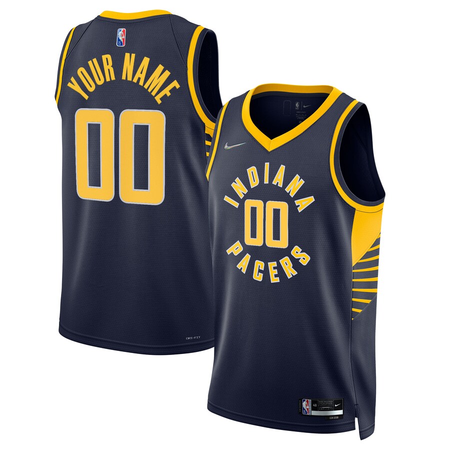 Men's Indiana Pacers Nike Navy 2021/22 Diamond Swingman Custom Jersey - Icon Edition - Puhuasuan