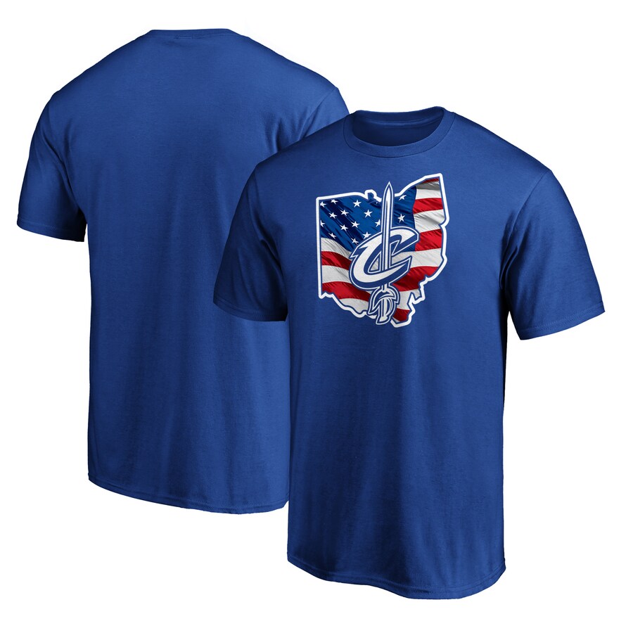 Men's Cleveland Cavaliers Royal Banner State T-Shirt - Puhuasuan
