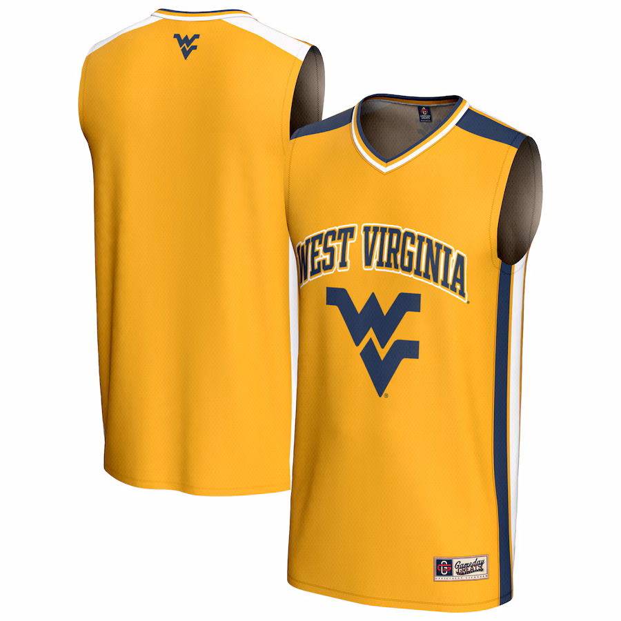 Unisex GameDay Greats Gold West Virginia Mountaineers Spirit Basketball Jersey - Puhuasuan