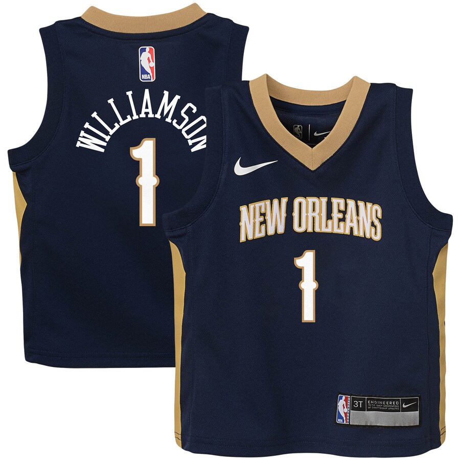 Toddler New Orleans Pelicans Zion Williamson Nike Navy Replica Jersey - Icon Edition - Puhuasuan