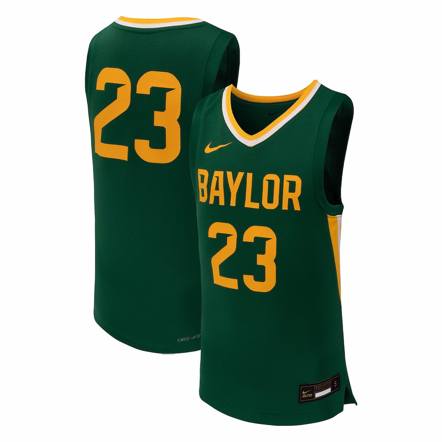 #23 Baylor Bears Nike Youth Team Replica Basketball Jersey - Green - Puhuasuan