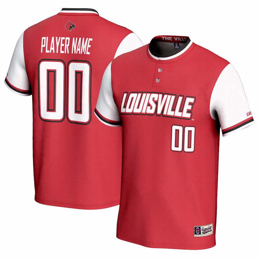 Louisville Cardinals GameDay Greats Unisex NIL Pick-A-Player Lightweight Softball Jersey - Red - Puhuasuan
