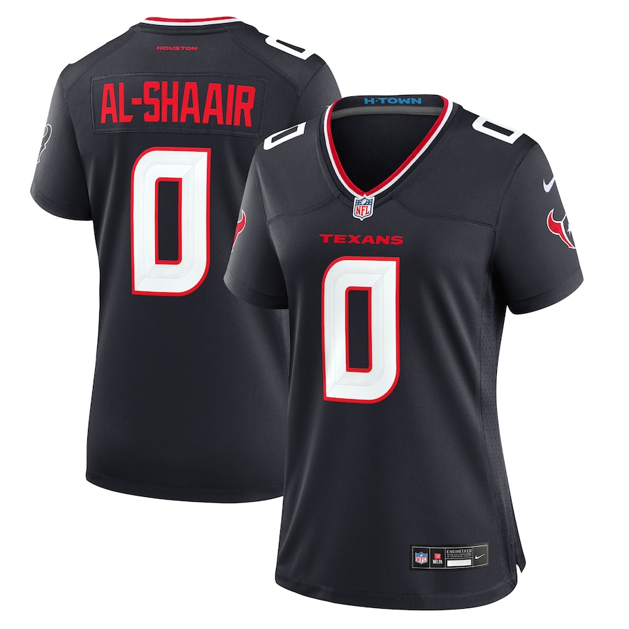 Women's Houston Texans Azeez Al-Shaair Nike  Navy Team Game Jersey - Puhuasuan