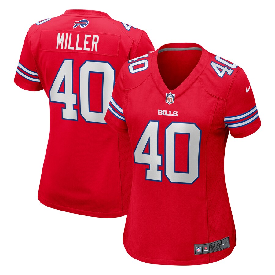 Women's Buffalo Bills Von Miller Nike Red Player Jersey - Puhuasuan