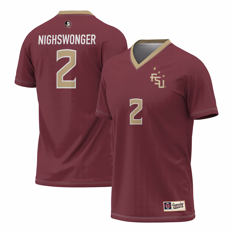 Youth GameDay Greats Jenna Nighswonger Garnet Florida State Seminoles Women's Soccer Fashion Jersey - Puhuasuan