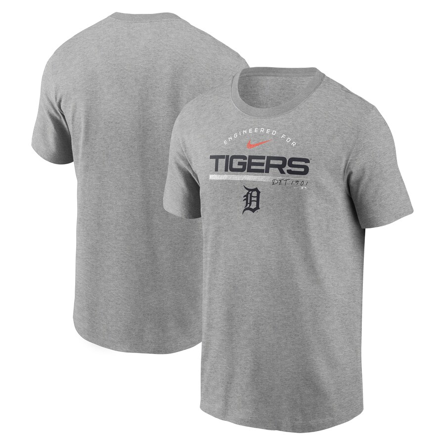 Men's Detroit Tigers Nike Heather Gray Team Engineered Performance T-Shirt - Puhuasuan