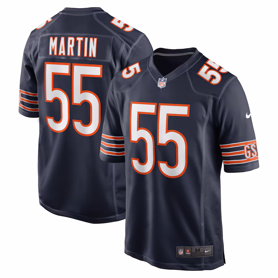 Men's Chicago Bears Jacob Martin Nike Navy Game Jersey - Puhuasuan