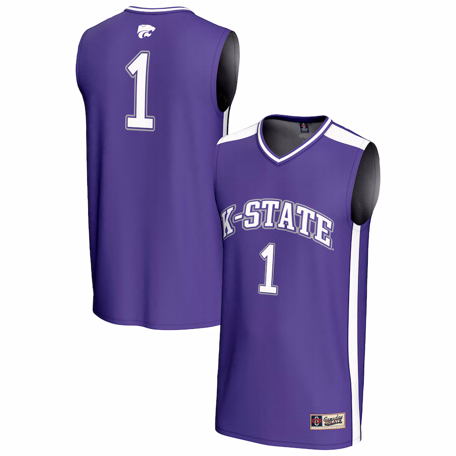 Unisex GameDay Greats #1 Purple Kansas State Wildcats Lightweight Collegiate Basketball Fashion Jersey - Puhuasuan