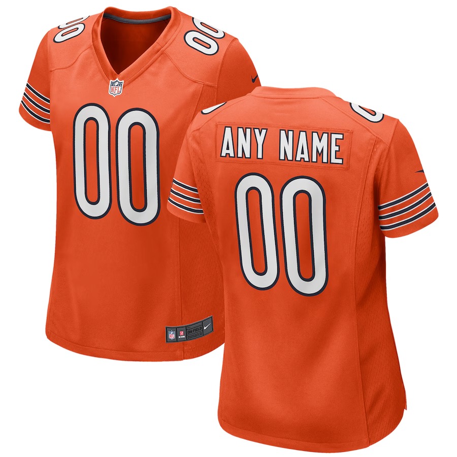 Women's Nike Orange Chicago Bears Alternate Custom Game Jersey - Puhuasuan