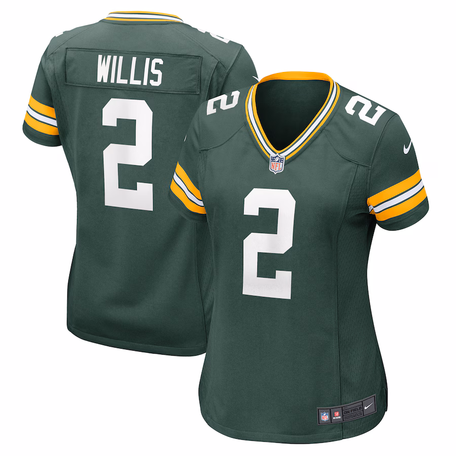 Women's Green Bay Packers Malik Willis Nike Green Game Jersey - Puhuasuan