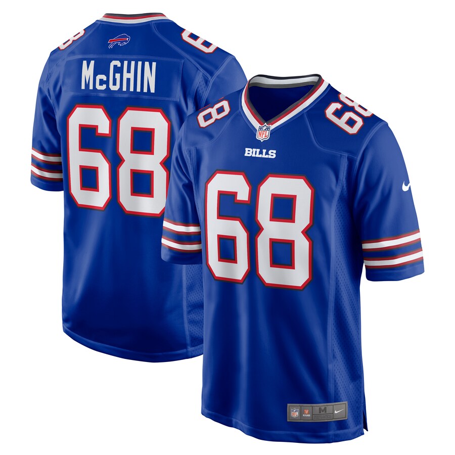 Men's Buffalo Bills Garrett McGhin Nike Royal Team Game Jersey - Puhuasuan