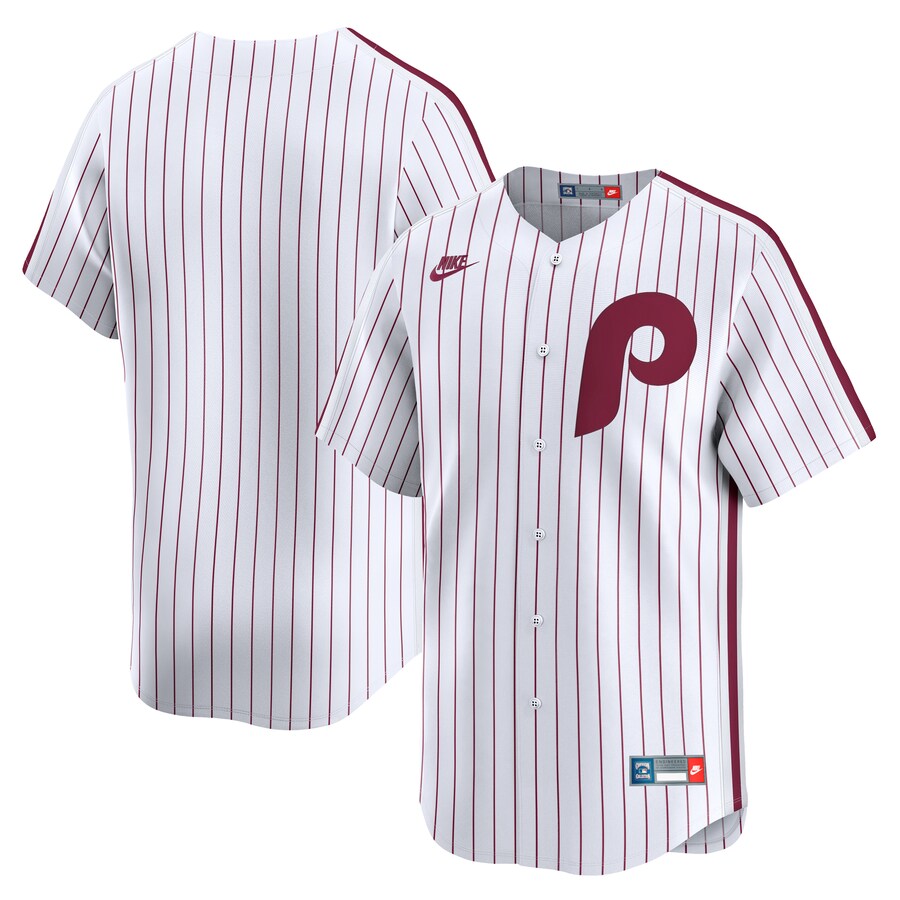 Men's Philadelphia Phillies Nike White Throwback Cooperstown Collection Limited Jersey - Puhuasuan