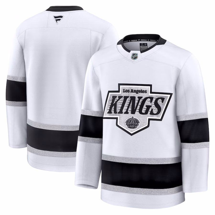 Men's Los Angeles Kings Fanatics White Away Premium Jersey - Puhuasuan
