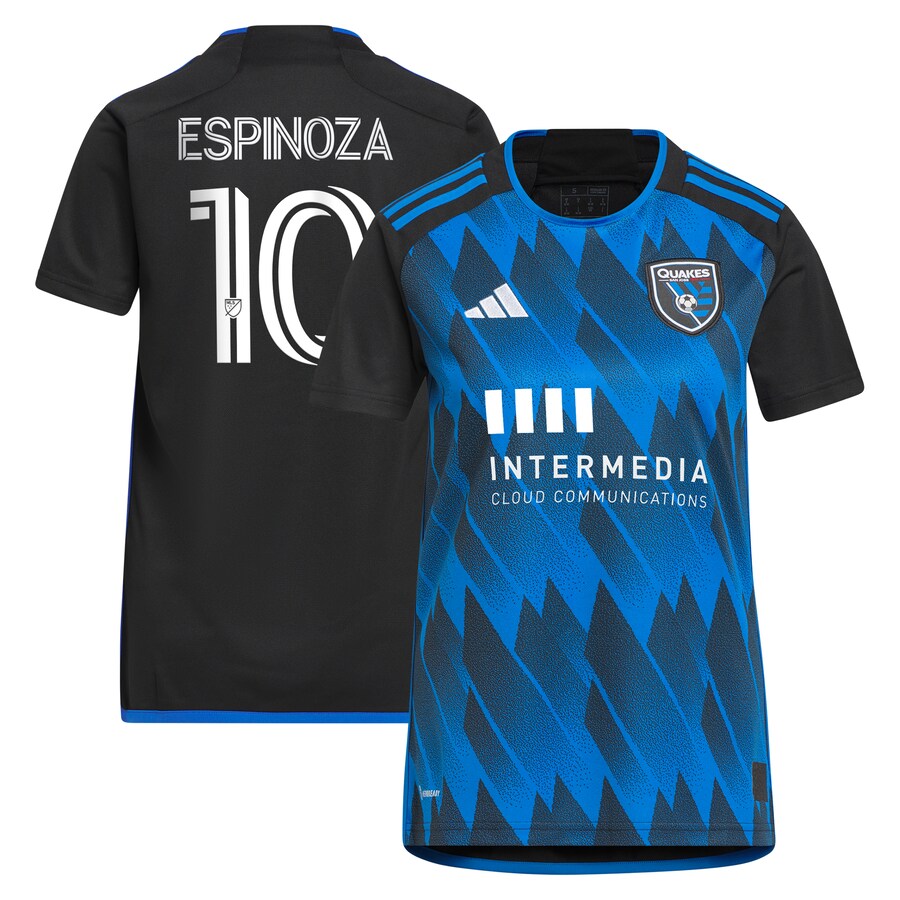 Women's San Jose Earthquakes Cristian Espinoza adidas Blue 2023 Active Fault Jersey Replica Jersey - Puhuasuan