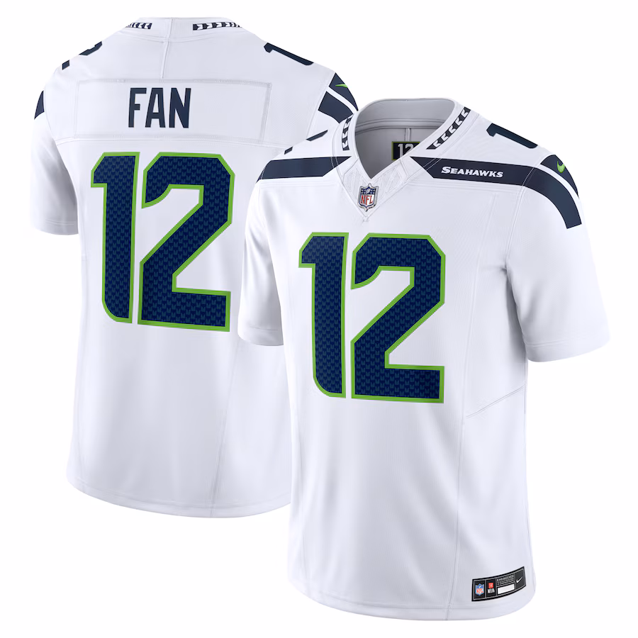 Men's Seattle Seahawks 12s Nike White Vapor F.U.S.E. Limited Jersey - Puhuasuan