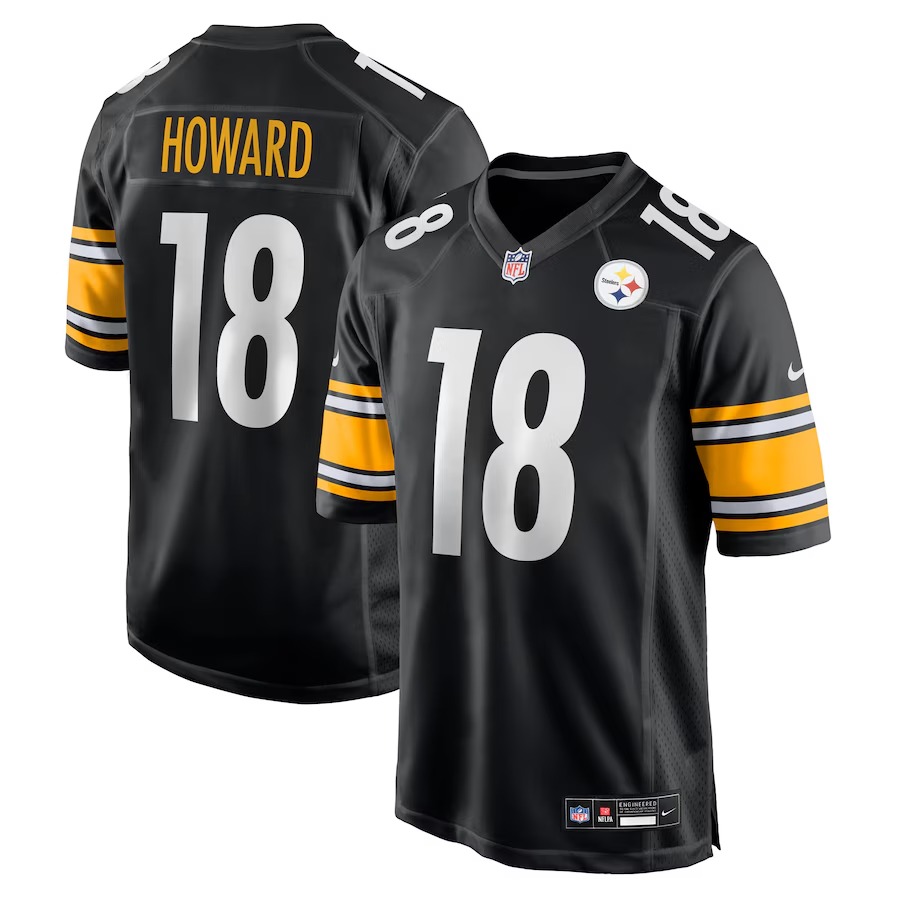 Men's Pittsburgh Steelers Will Howard Nike Black Team Game Jersey - Puhuasuan