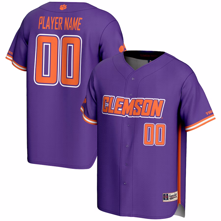 Clemson Tigers GameDay Greats Youth NIL Pick-A-Player Lightweight Baseball Jersey - Purple - Puhuasuan