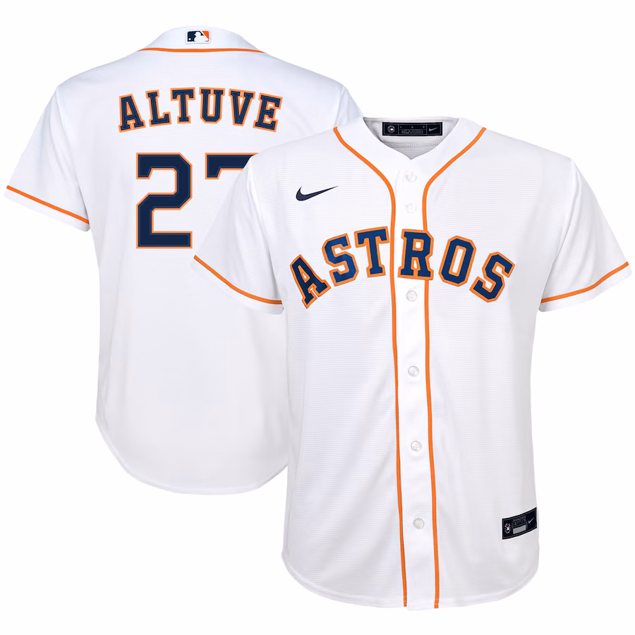Youth Houston Astros Jose Altuve Nike White Alternate Replica Player Jersey - Puhuasuan