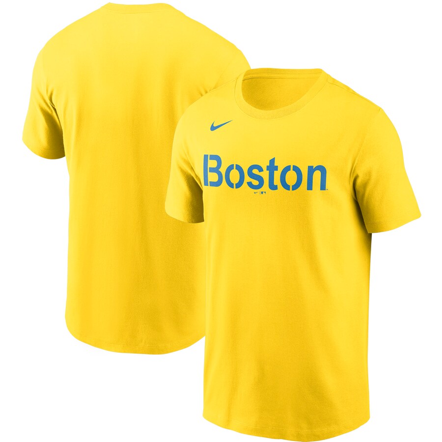 Men's Boston Red Sox Nike City Connect Wordmark T-Shirt - Puhuasuan