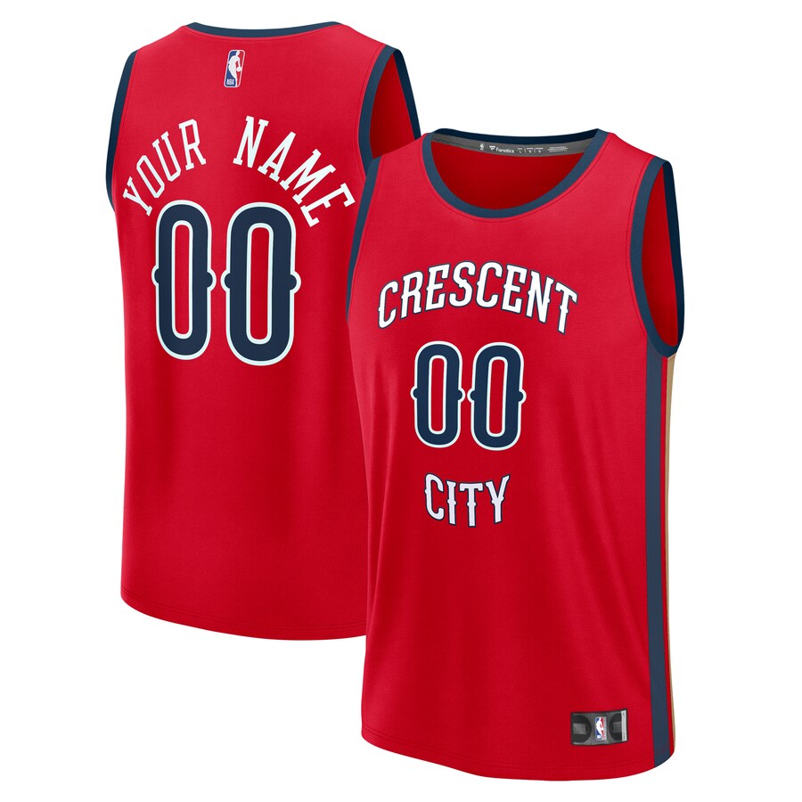 Men's New Orleans Pelicans  Fanatics Red Custom Fast Break Jersey - Statement Edition - Puhuasuan